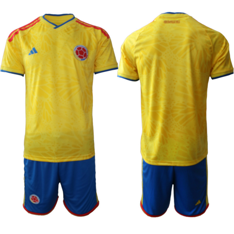 Men Colombia home #1 style 2026 World Cup Soccer jersey